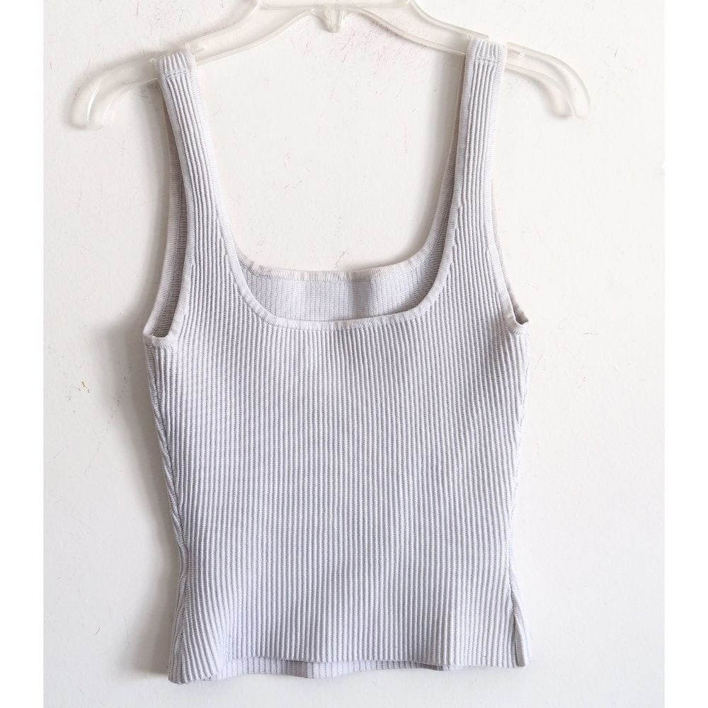 BABATON Light Gray Ribbed Tank - Size Small - Picture 4 of 9